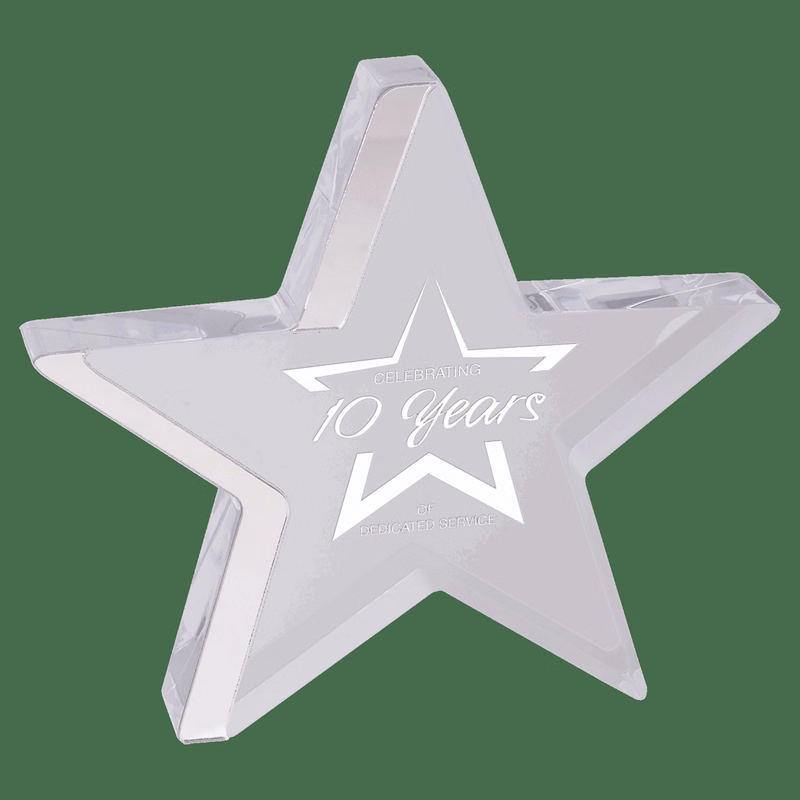 Star Acrylic With Color Edge
