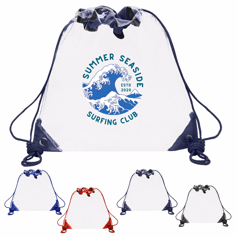 Clear Stadium Security Compliant Drawstring Backpack