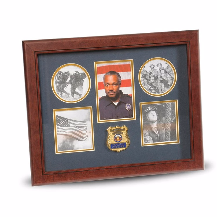 Police Department Medallion 5 Picture Collage Frame