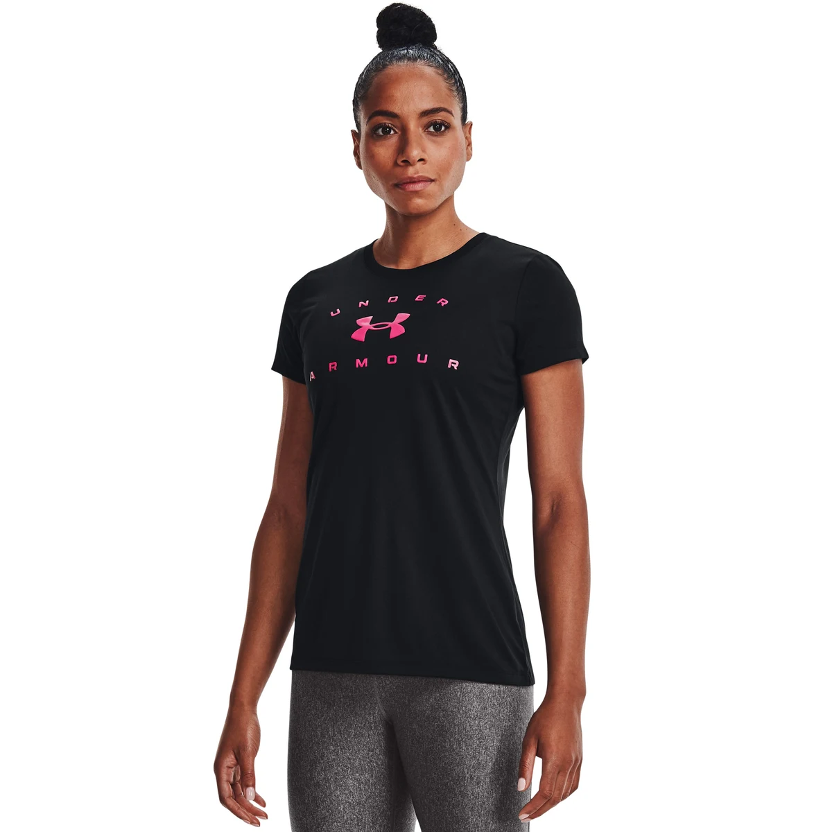 UA Tech Solid Logo Arch Women's Short Sleeve 1