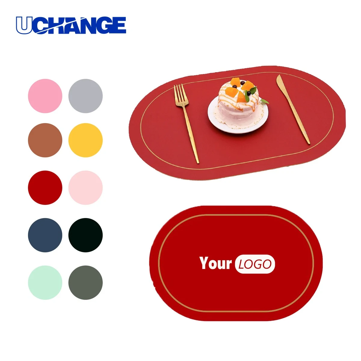 Leather Dual Color Placemat for Table Setting 1