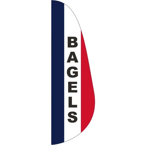 "BAGELS" 3' x 10' Message Feather Flag 1