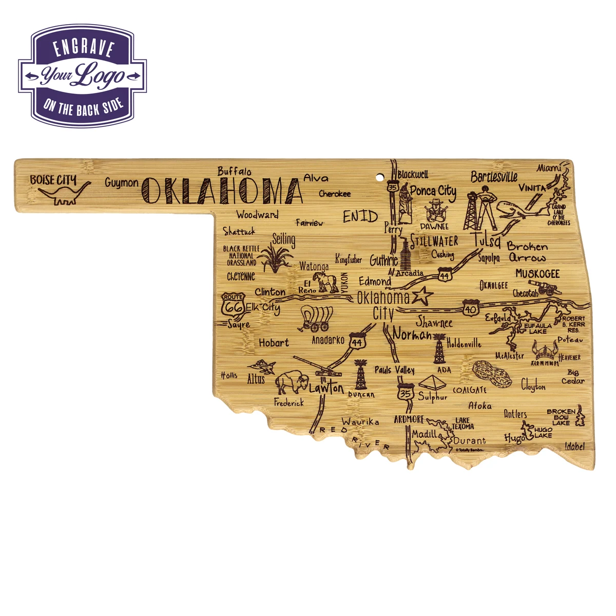 Destination Oklahoma Cutting & Serving Board 1