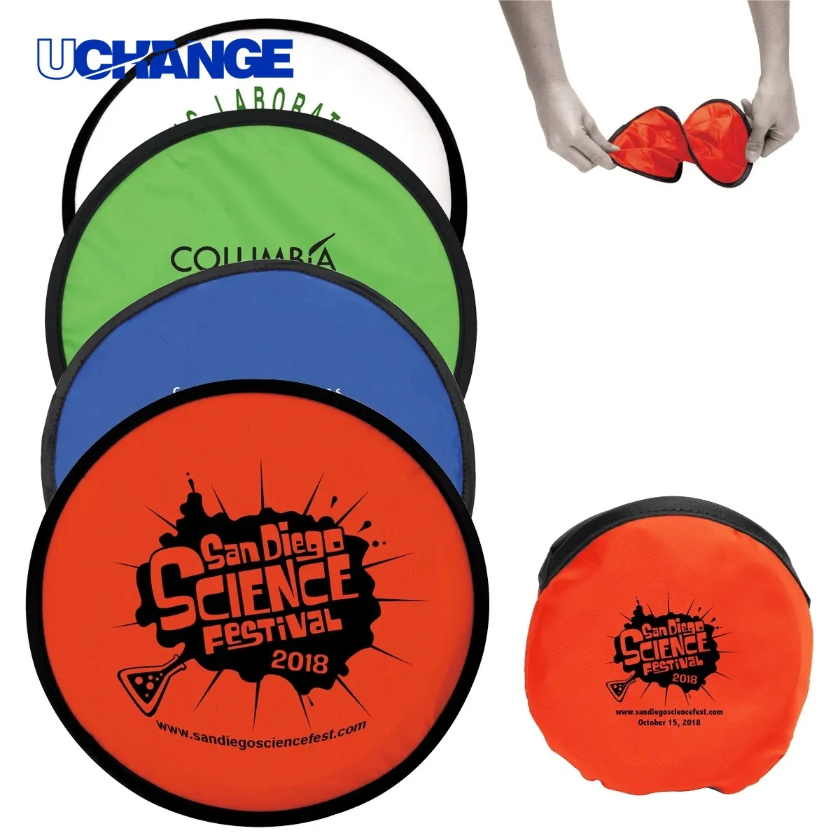 Folding Flying Disc with Pouch for Outdoor Use 1