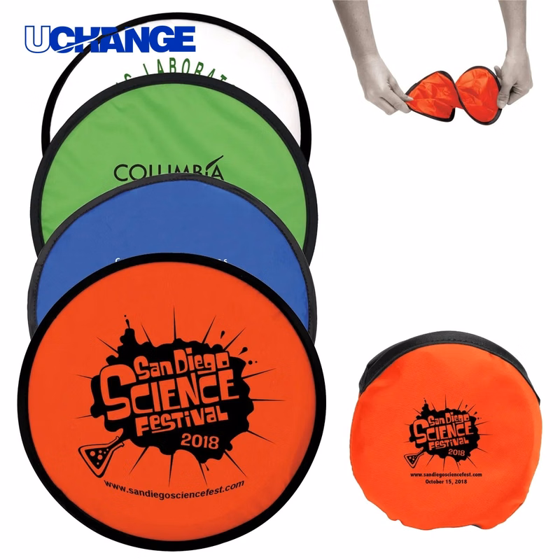 Folding Flying Disc with Pouch for Outdoor Use