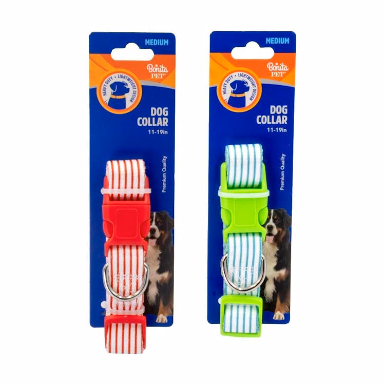 Pinstripe Dog Collars - Medium Assorted