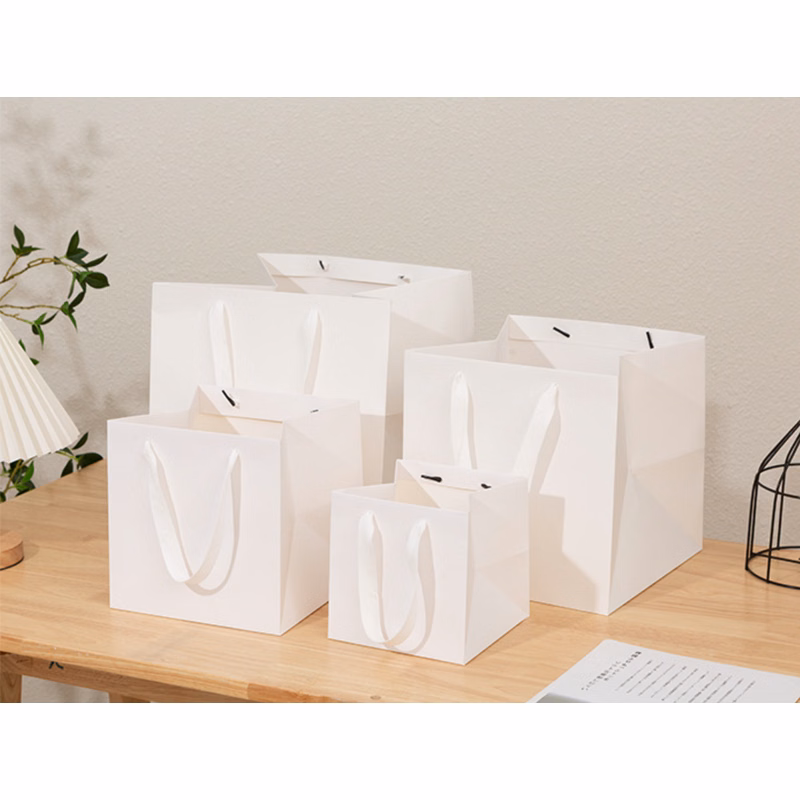 Large Size Matte White Paper Bag