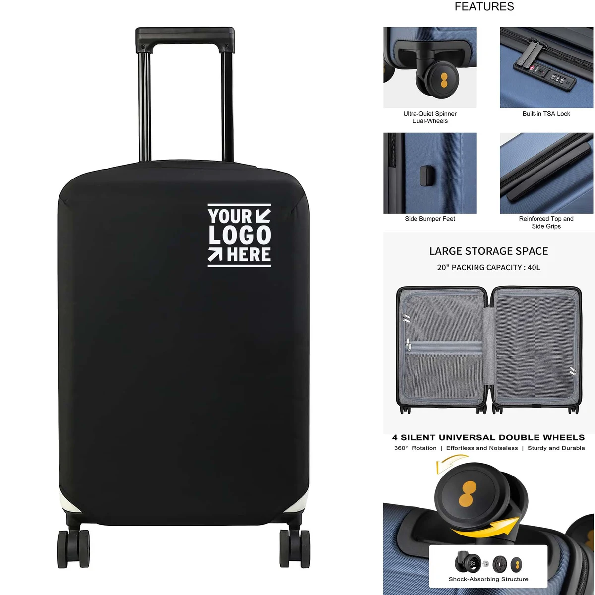 Fashion Washable Elasticity 31-32 Inch Luggage Cover 1