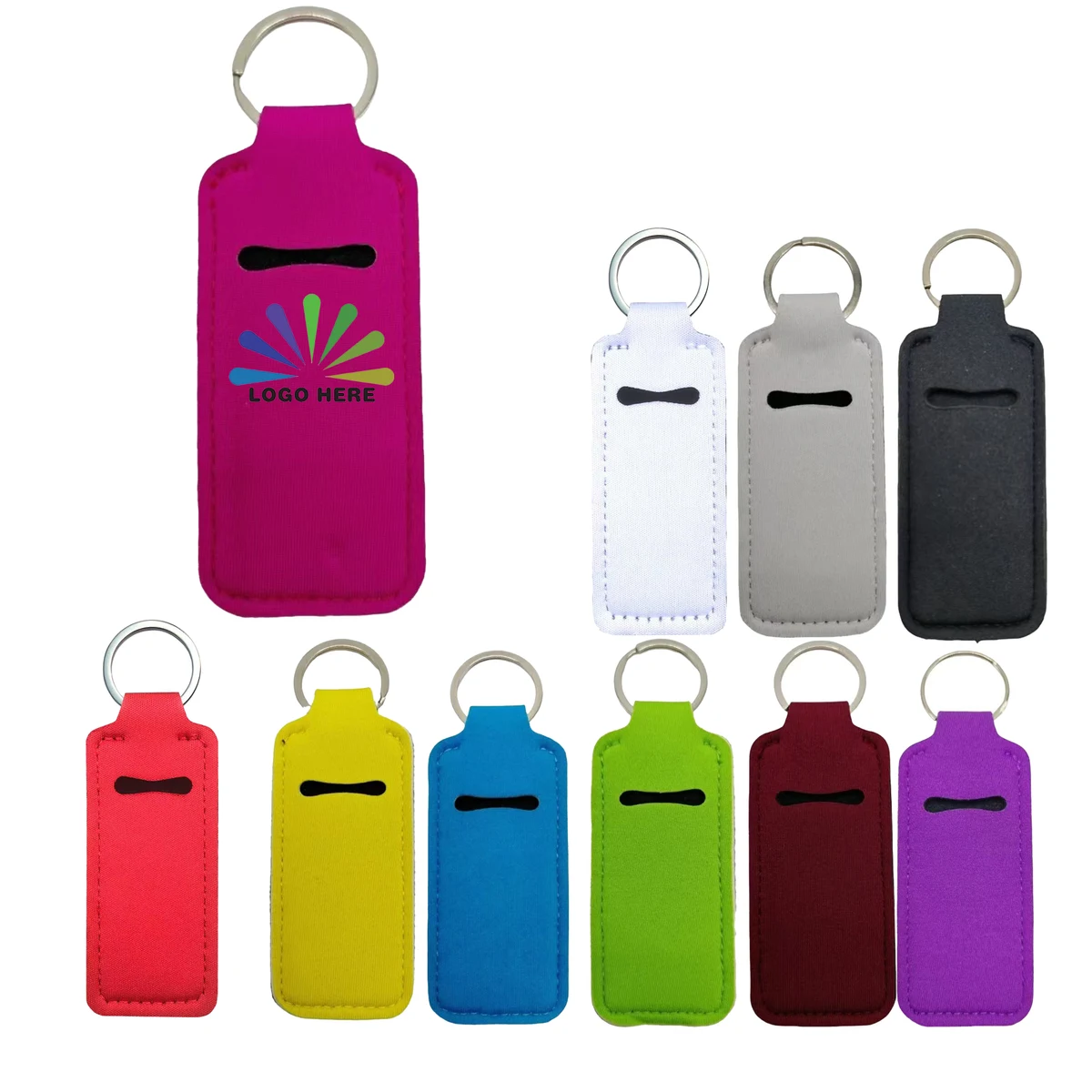 Square Lip Balm Holder Keychain 1