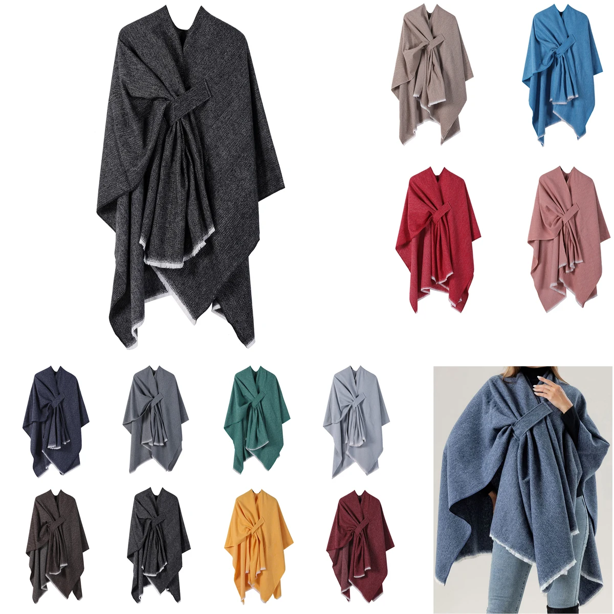 Soft Scarf And Cloak For Autumn And Winter 1