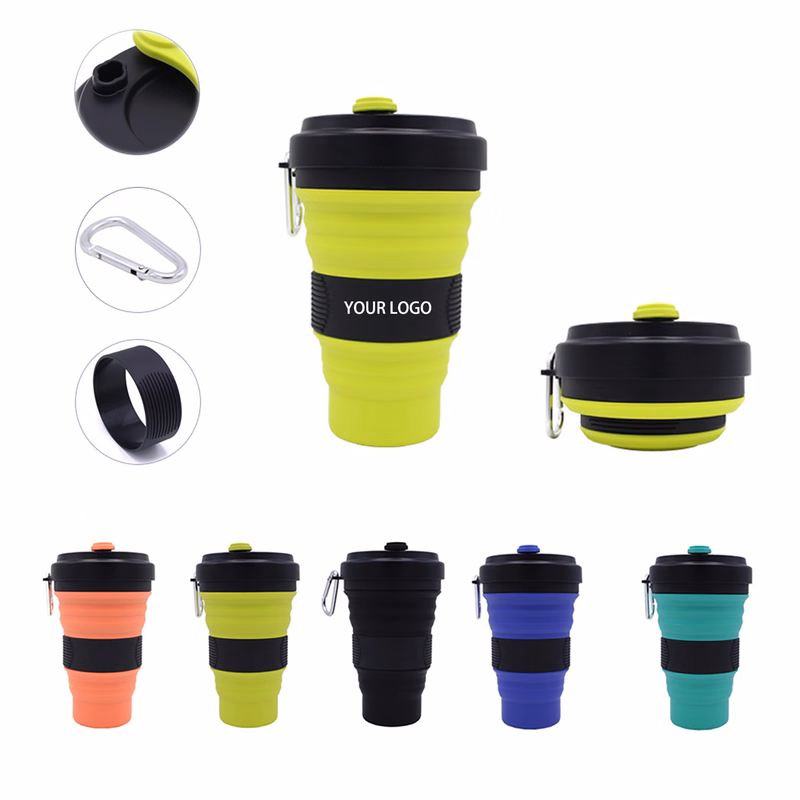 550ml Folding Silicone Cup Mugs