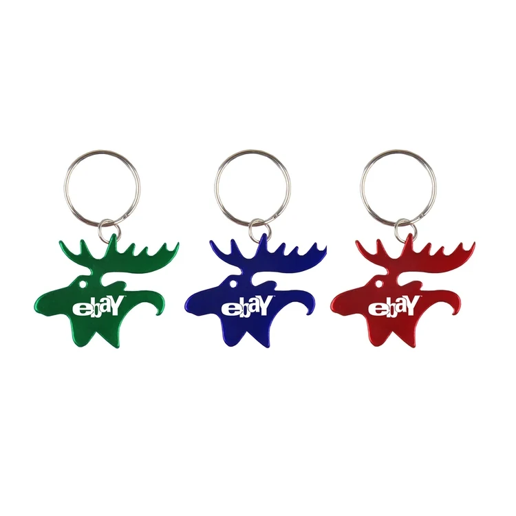 Moose shape bottle opener key chain 1