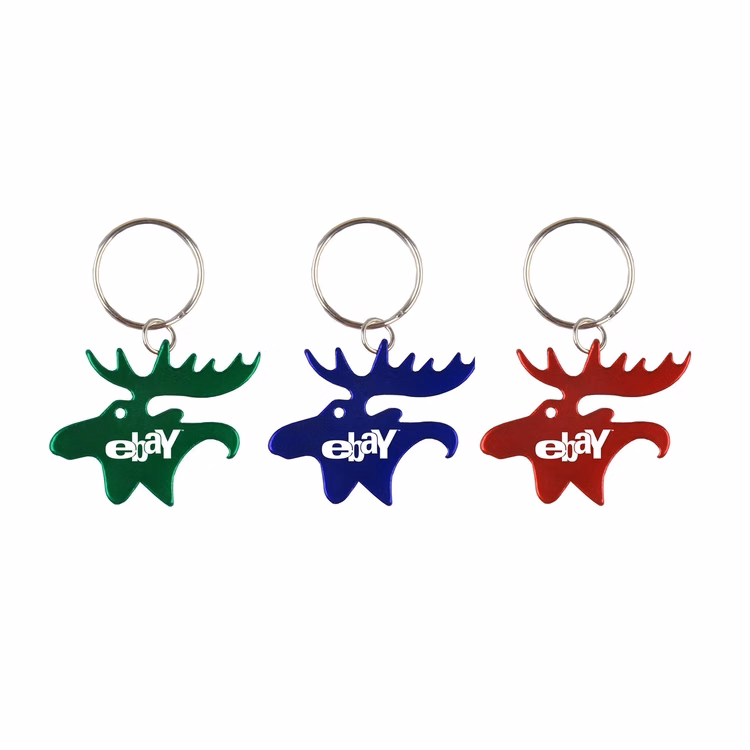 Moose shape bottle opener key chain