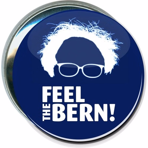 Bernie Sanders, Feel the Burn, Political Button