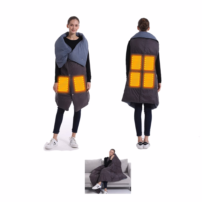 Soft Electric Blanket Heated Throw Poncho Wrap