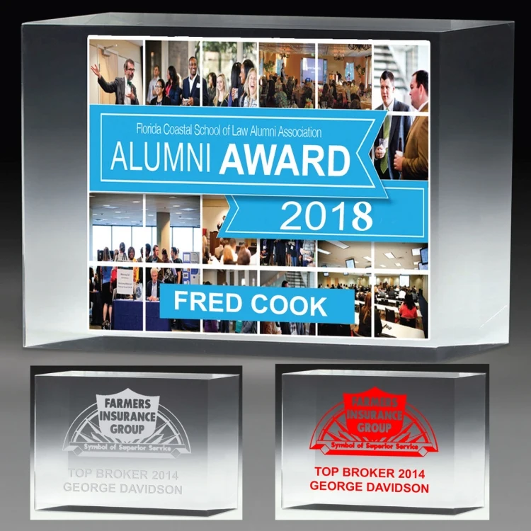 1 1/4" Thick Freestanding Acrylic Awards 1