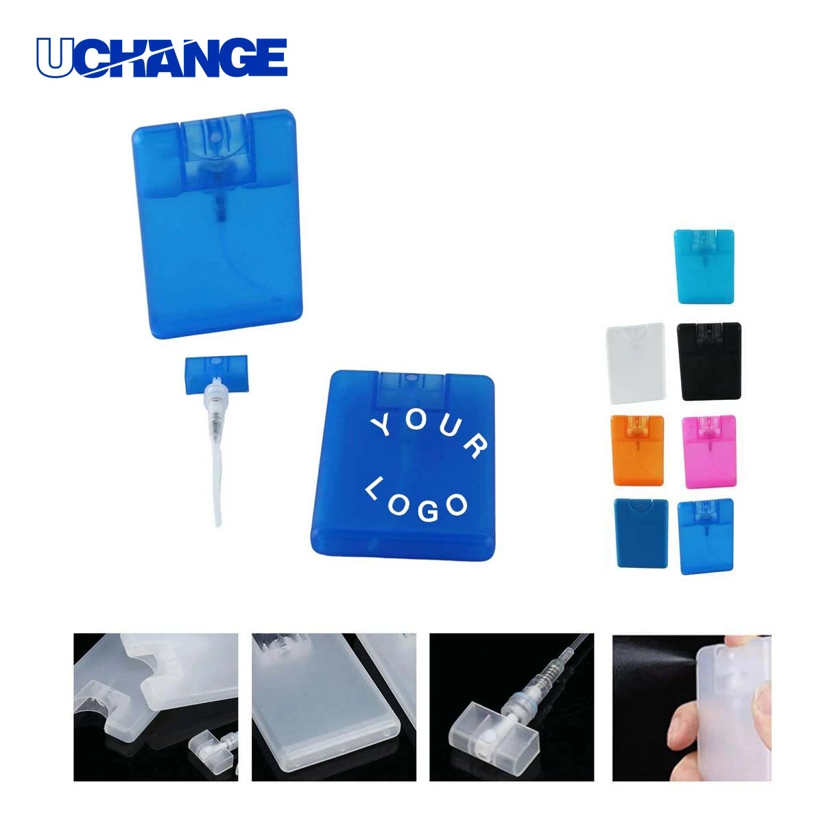 Card Shaped Bottle Container for Sanitizer and Oils 1