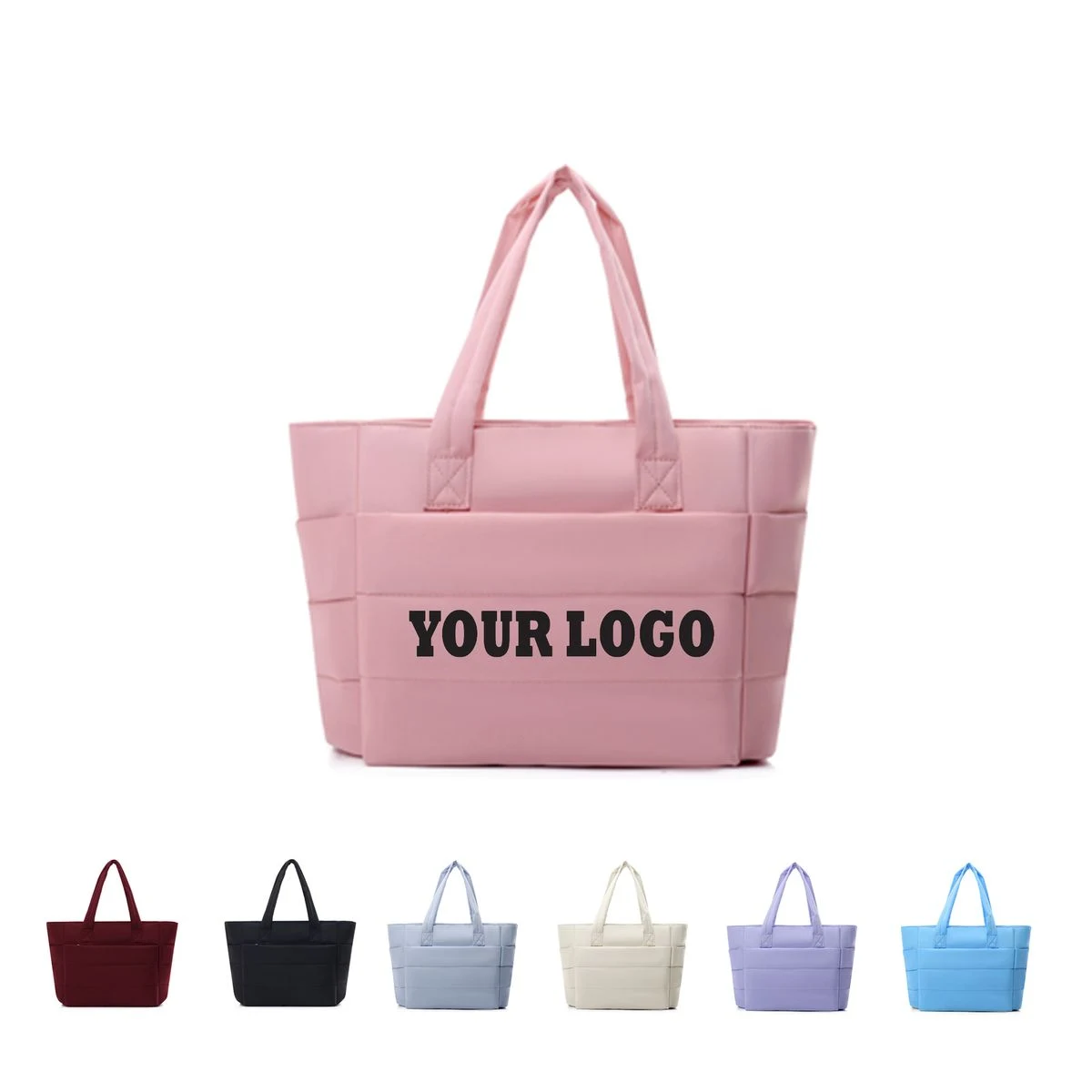 Lightweight Puffer Tote Bag, custom tote bag with logo imprint 1