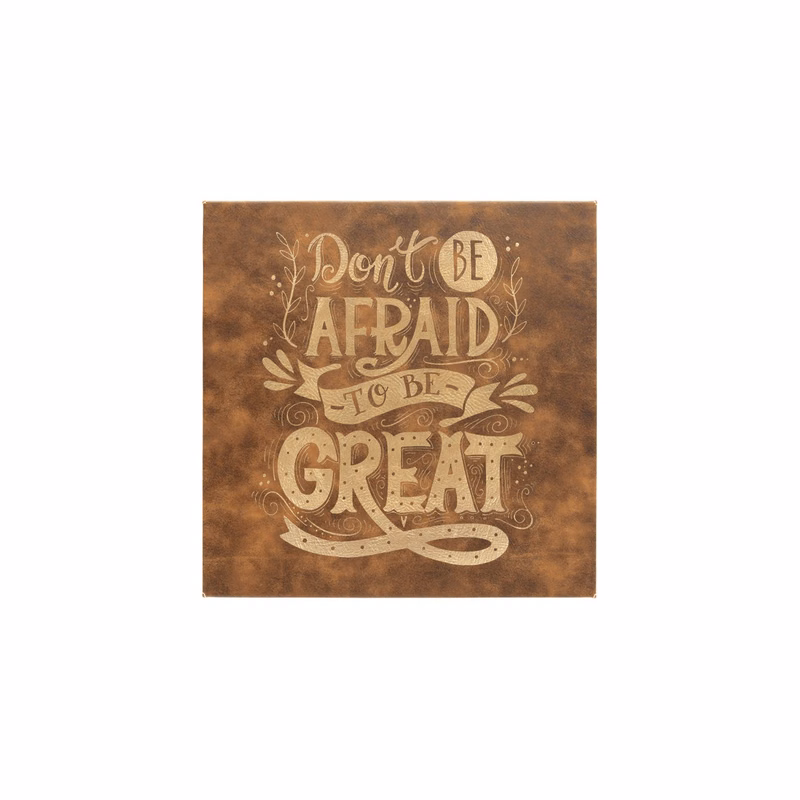 10" x 10" Rustic/Gold Leatherette Wall Decor