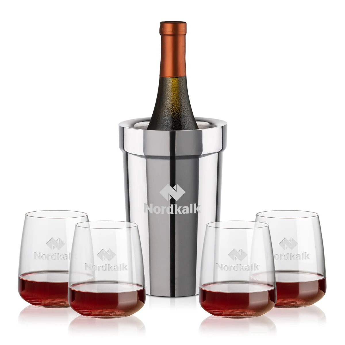 Milano Wine Cooler & Dunhill Stemless Wine Set 1
