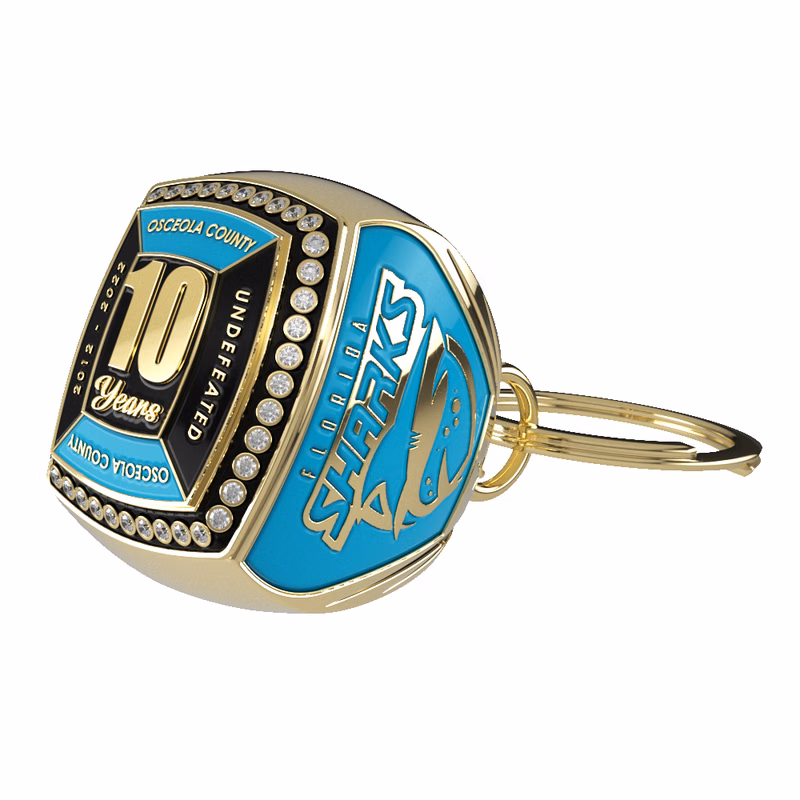 Custom Epic Keychain Ring w/ Custom Top & 2 Custom Sides