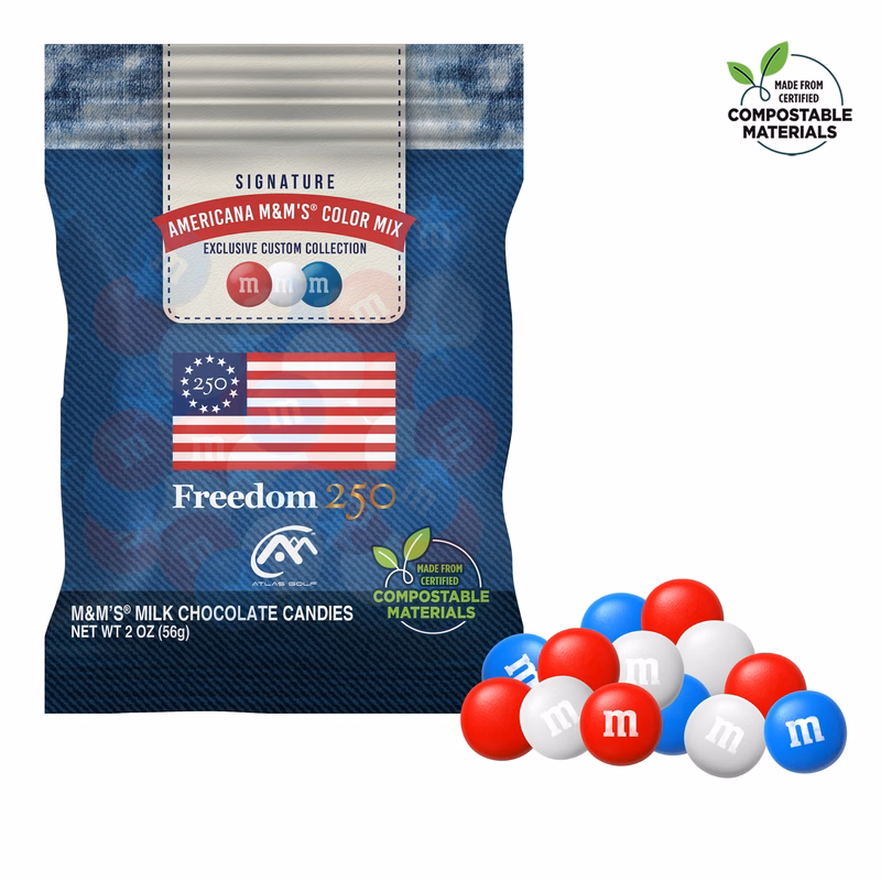 Freedom250 - M&M'S® 2oz ECO-Digibag, Compostable & Full Color