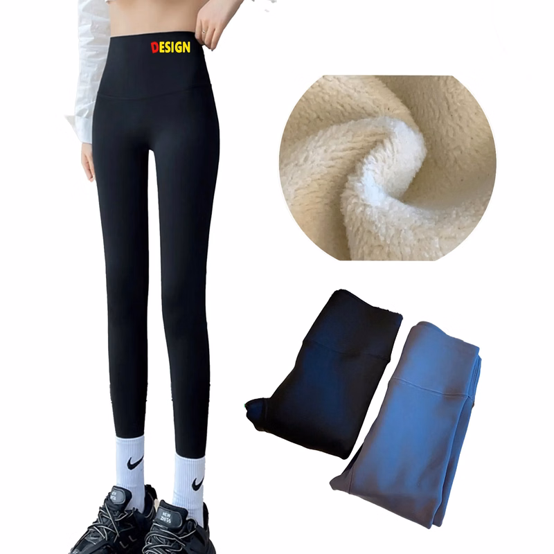 Fleece Leggings Tummy Comfort Yoga Pants Paded Winter