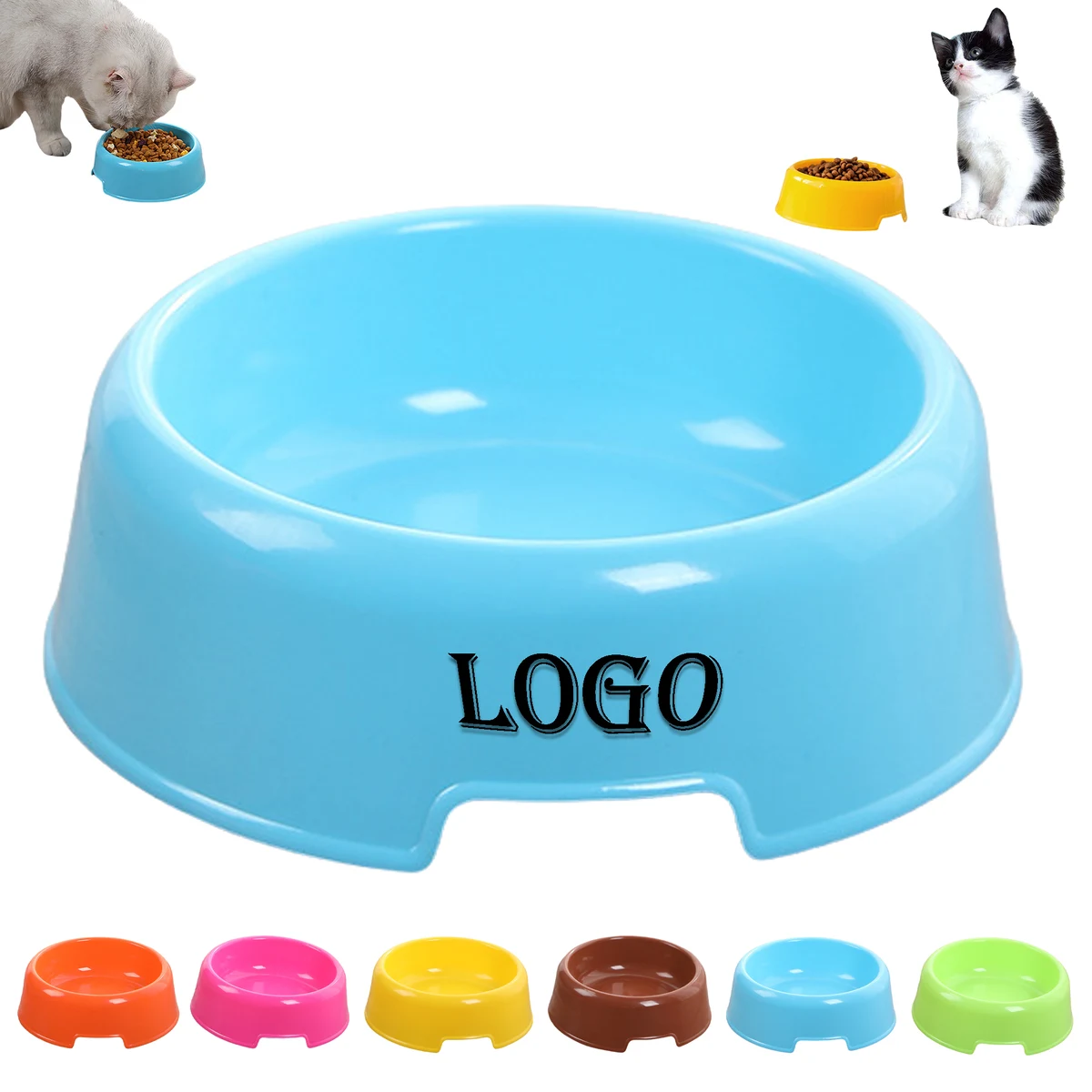 Anti-Tip Dog Cat Food & Water Dishes 1