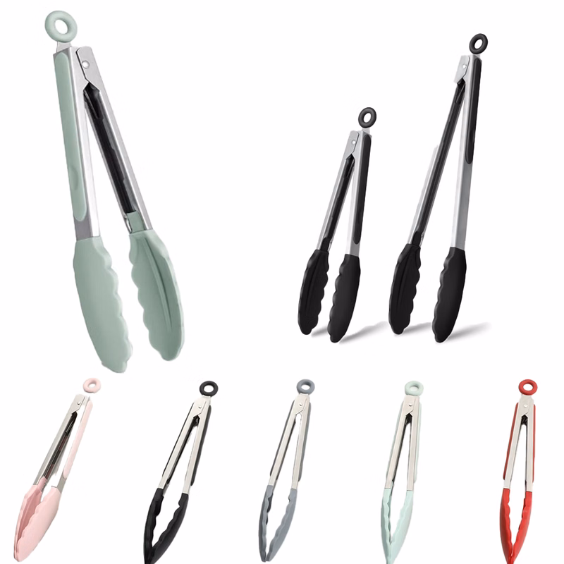 Heat-Resistant Stainless Steel Bread Tongs