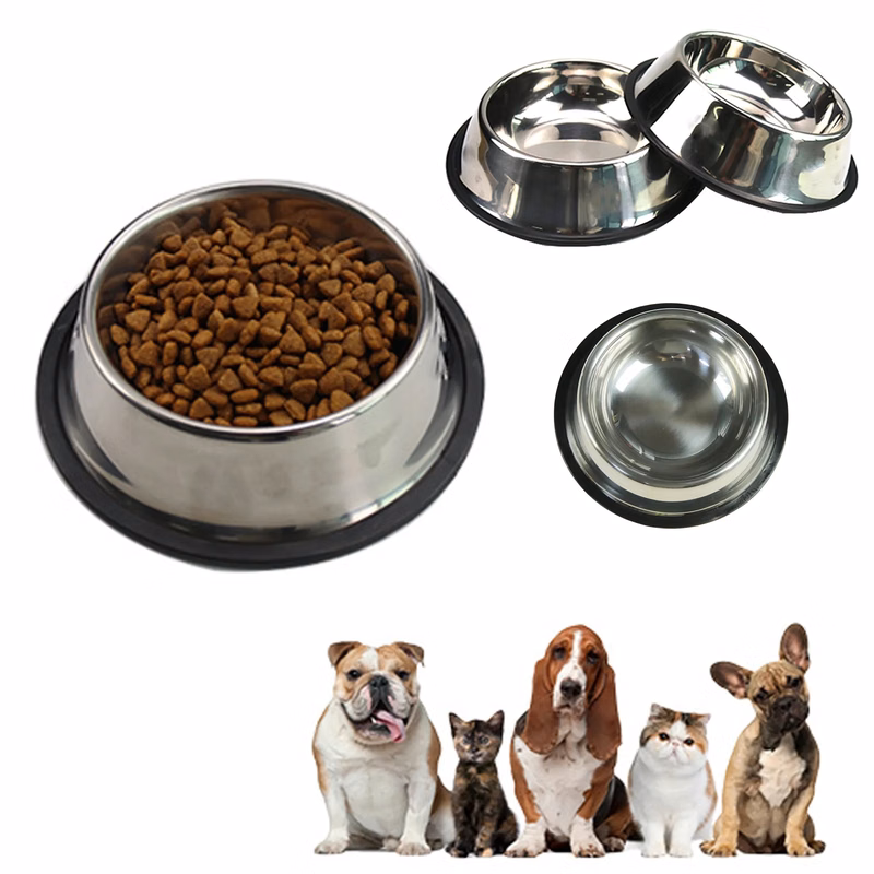 Stainless Steel Rubber Base Pet Bowl