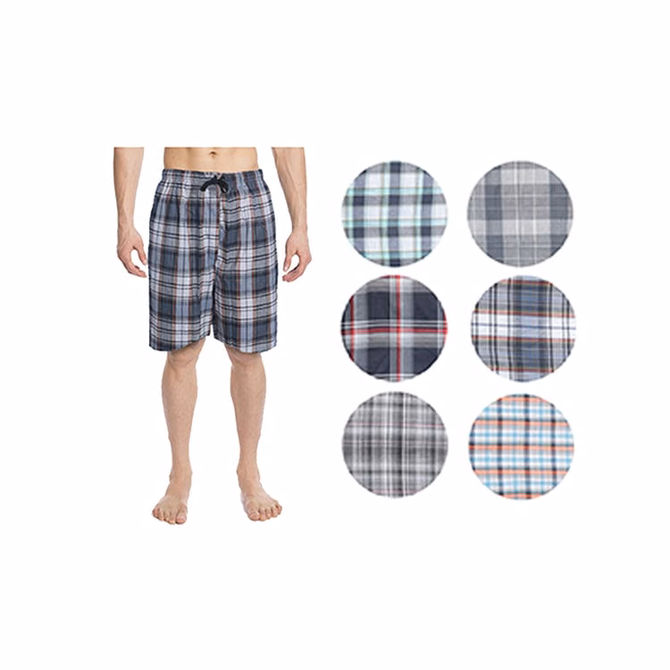 Men's Pajama Bottoms - Gray Plaids M-XL Shorts