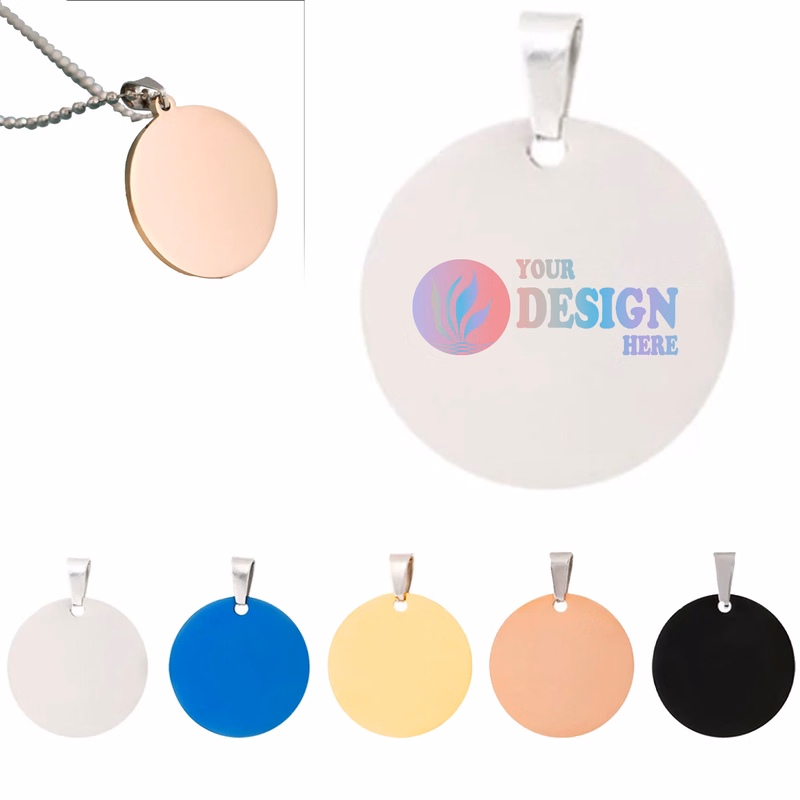 Full Color Printed Round Tag Pendant