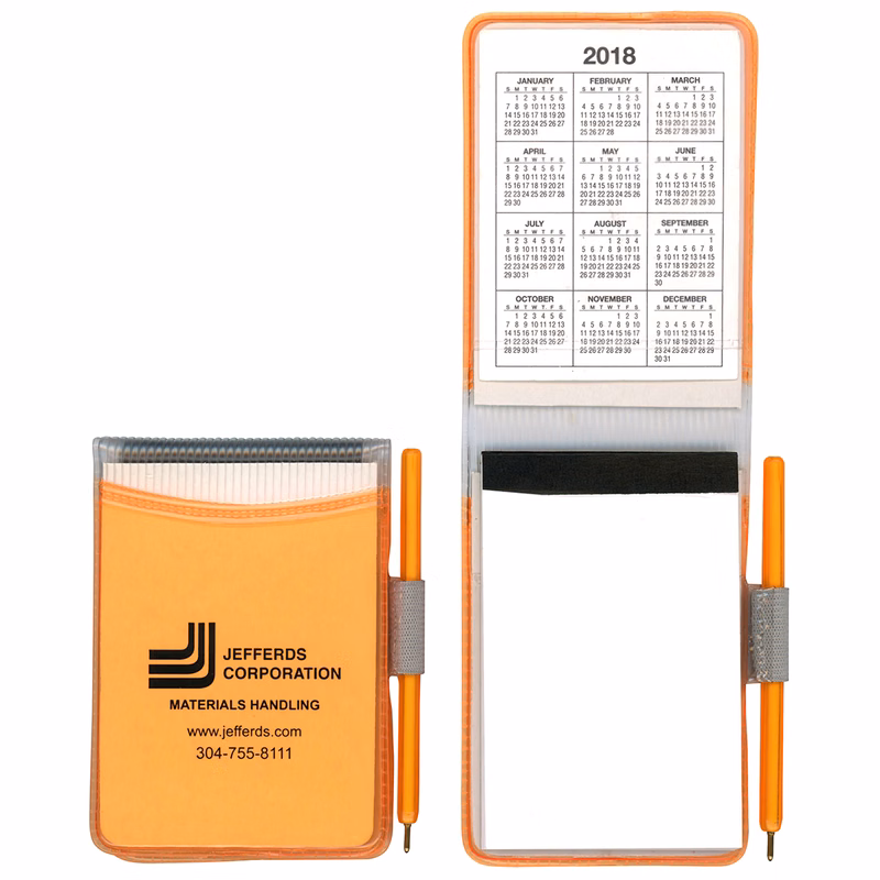 Hard Cover Memo Book w/ Pad & Matching Pen (100 Page Insert)