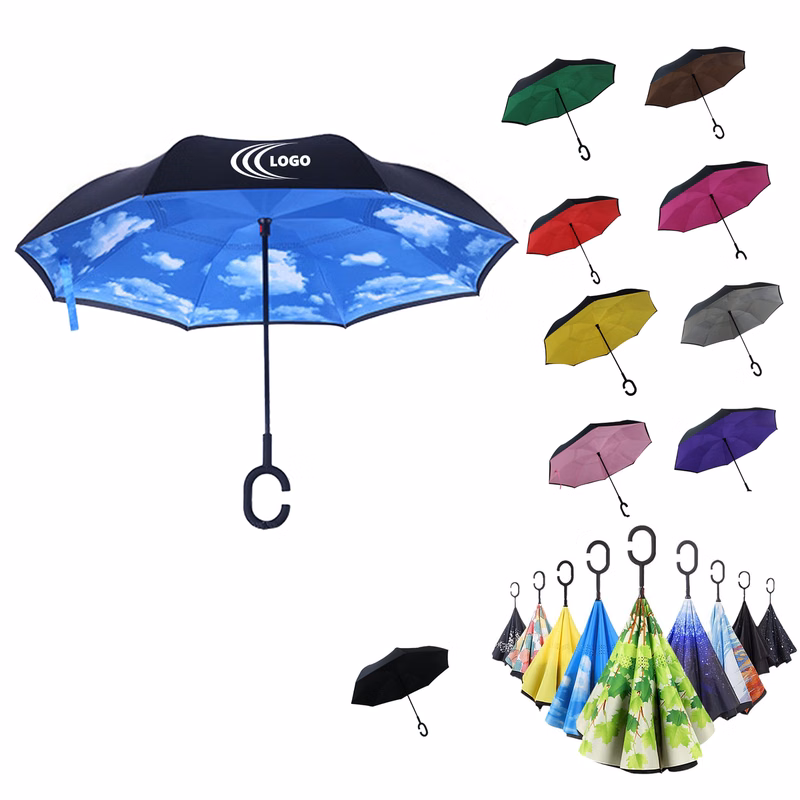 Double-Layer C-Handle Inverted Folding Umbrella