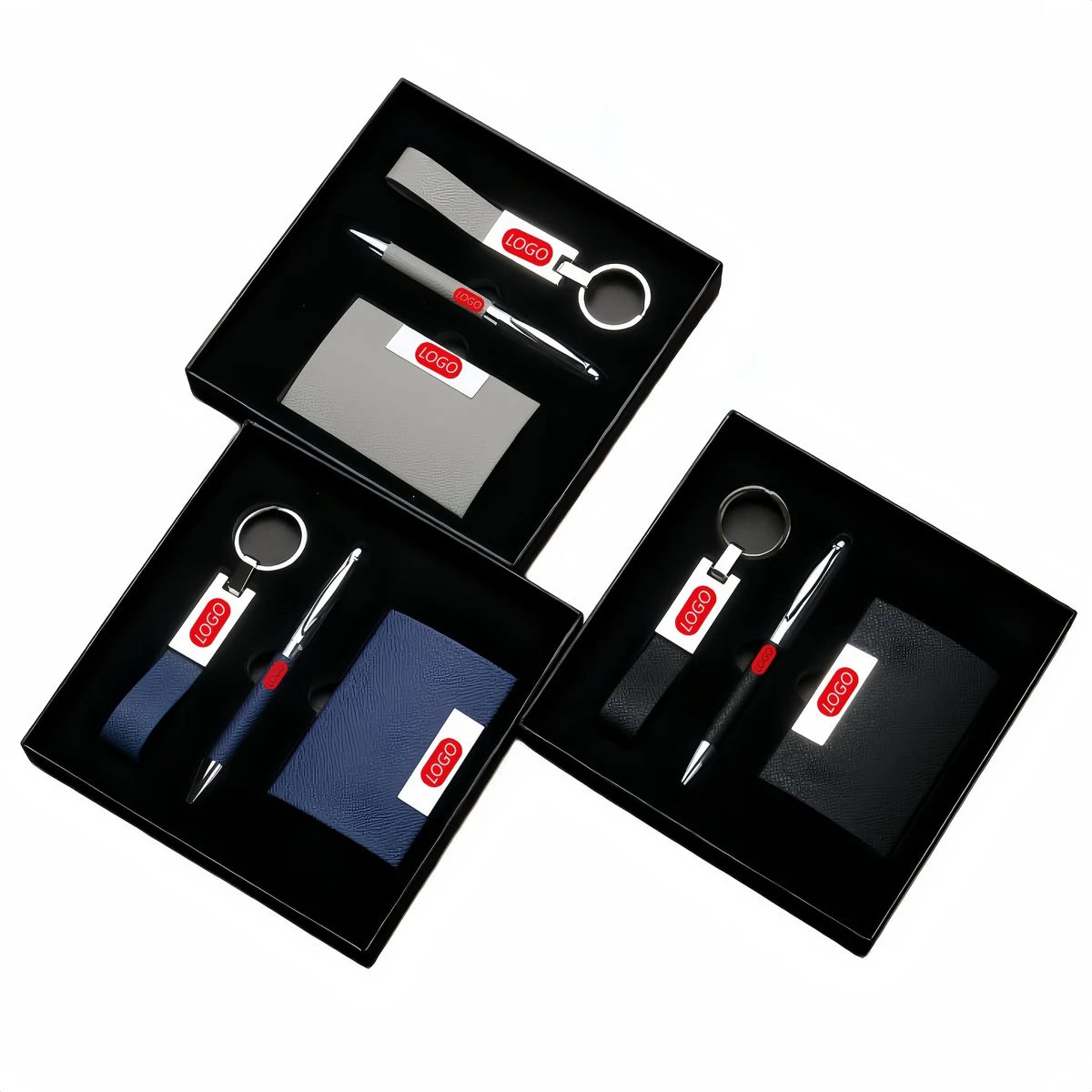 Pen Keychain & Business Card Holder Gift Set 1