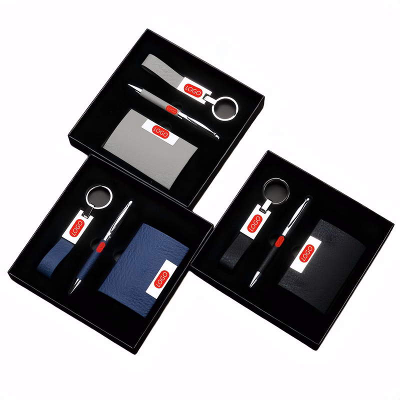 Pen Keychain & Business Card Holder Gift Set