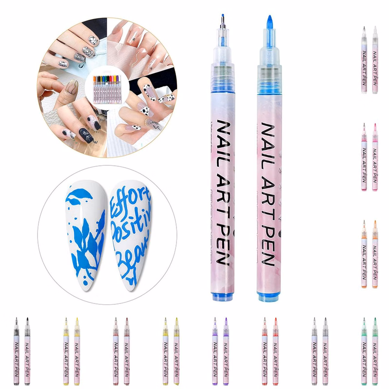12 Colors Nail Art Graffiti Pen