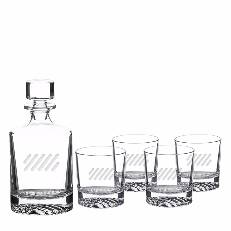 Polar Camel Glass Decanter Set with 9 oz. Glasses and Gift Box