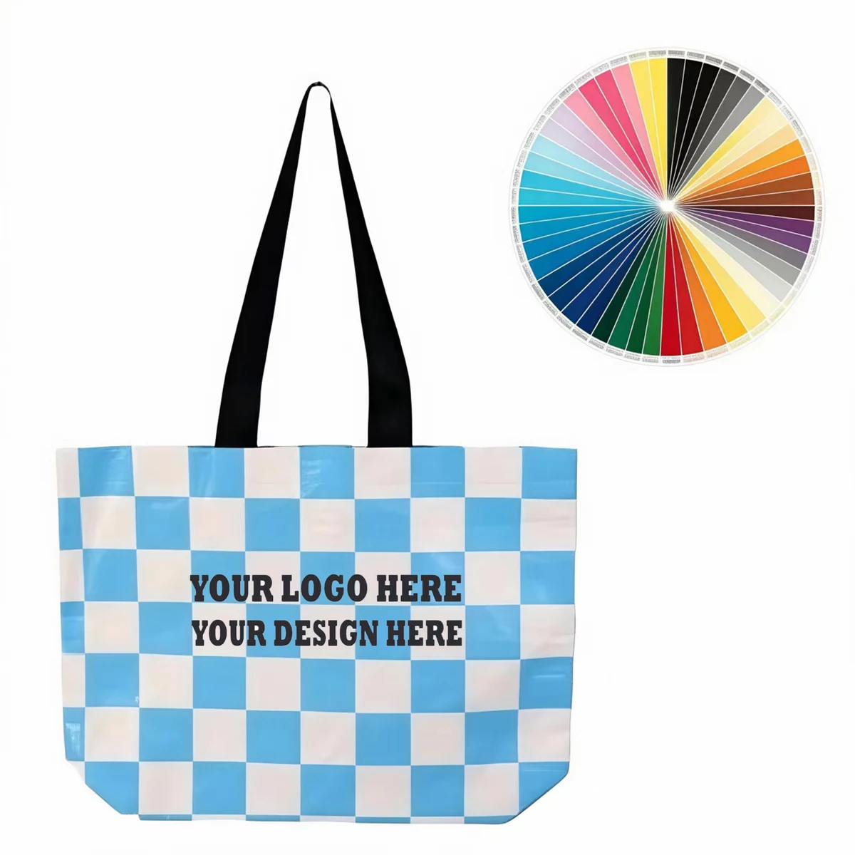 Custom Printed PP Woven Laminated Tote Bag 1