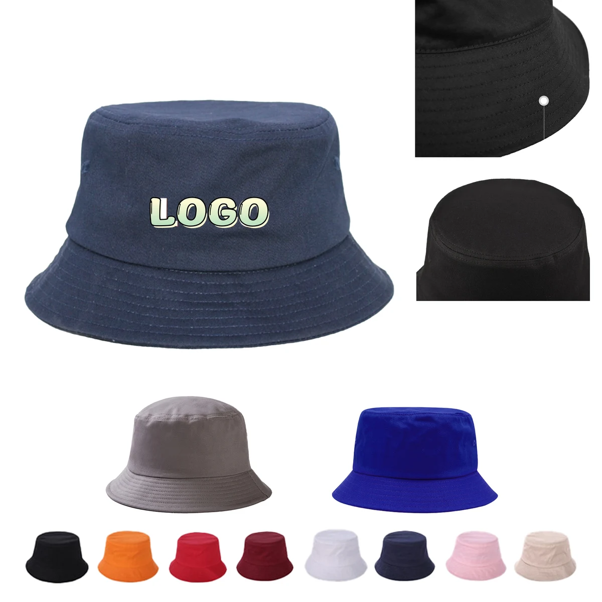 Soft Cotton Foldable Bucket Hat 1
