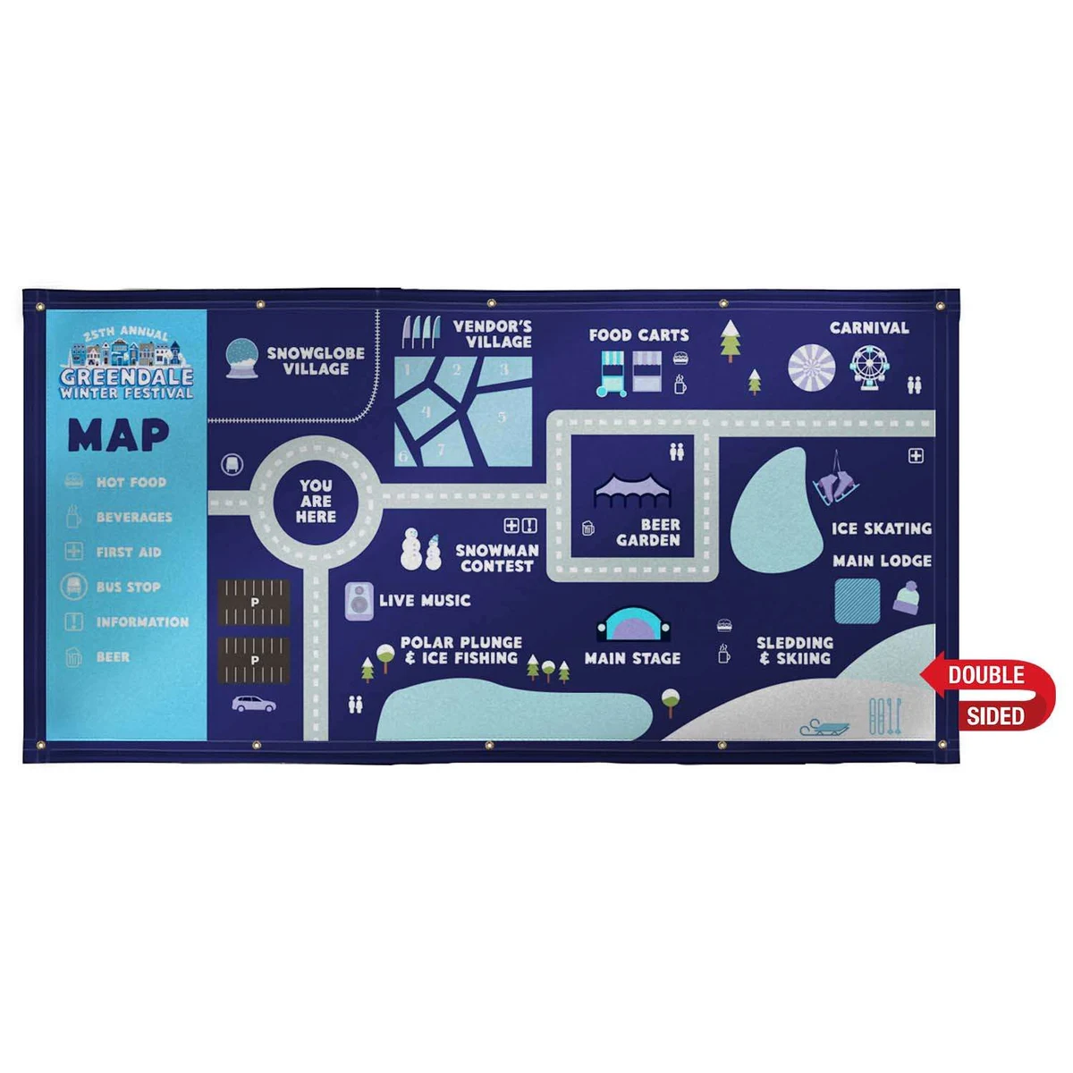 4' x 8' 18 oz. Vinyl Banner Double-Sided 1