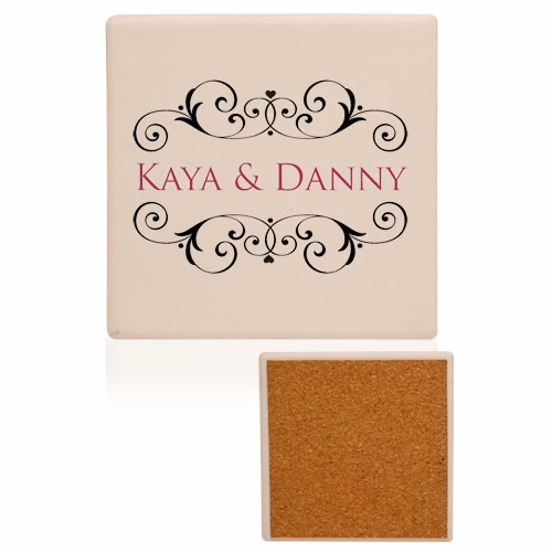 4" Square Ceramic Coaster