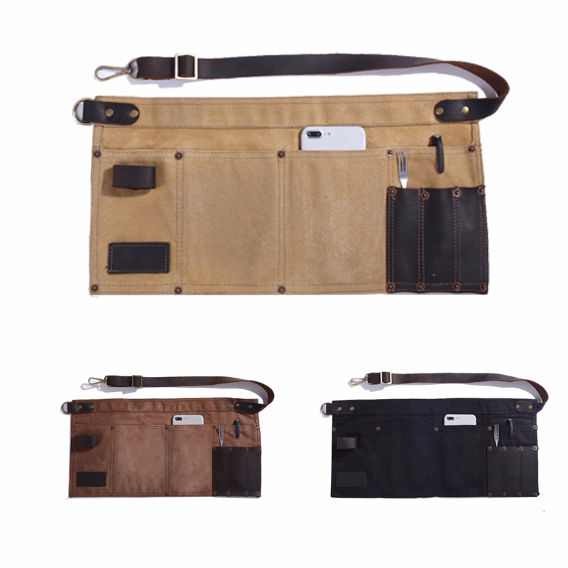 Professional Waist Chef Apron with 7 Pockets