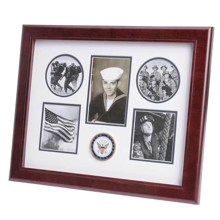 U.S. Navy Medallion 5 Picture Collage Frame 1