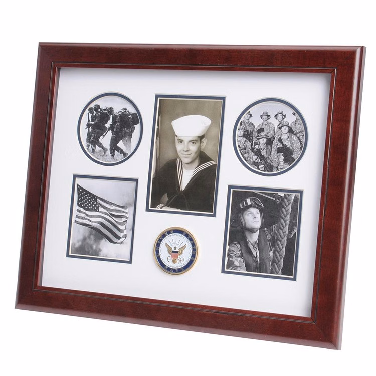 U.S. Navy Medallion 5 Picture Collage Frame