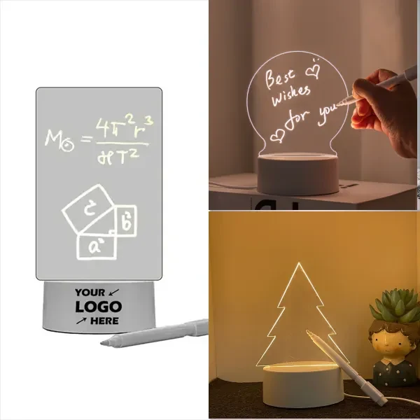 Acrylic Led Night Light Message Note Board 1