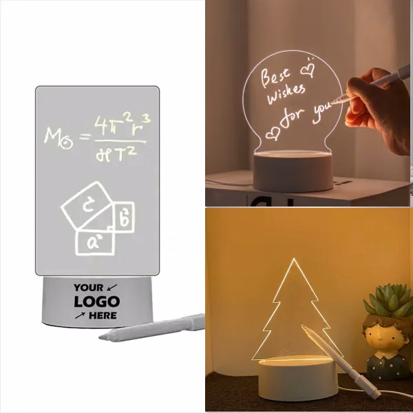 Acrylic Led Night Light Message Note Board
