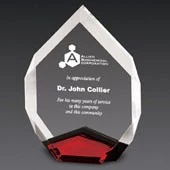 6" x 8" Red Marquis Acrylic Award 1
