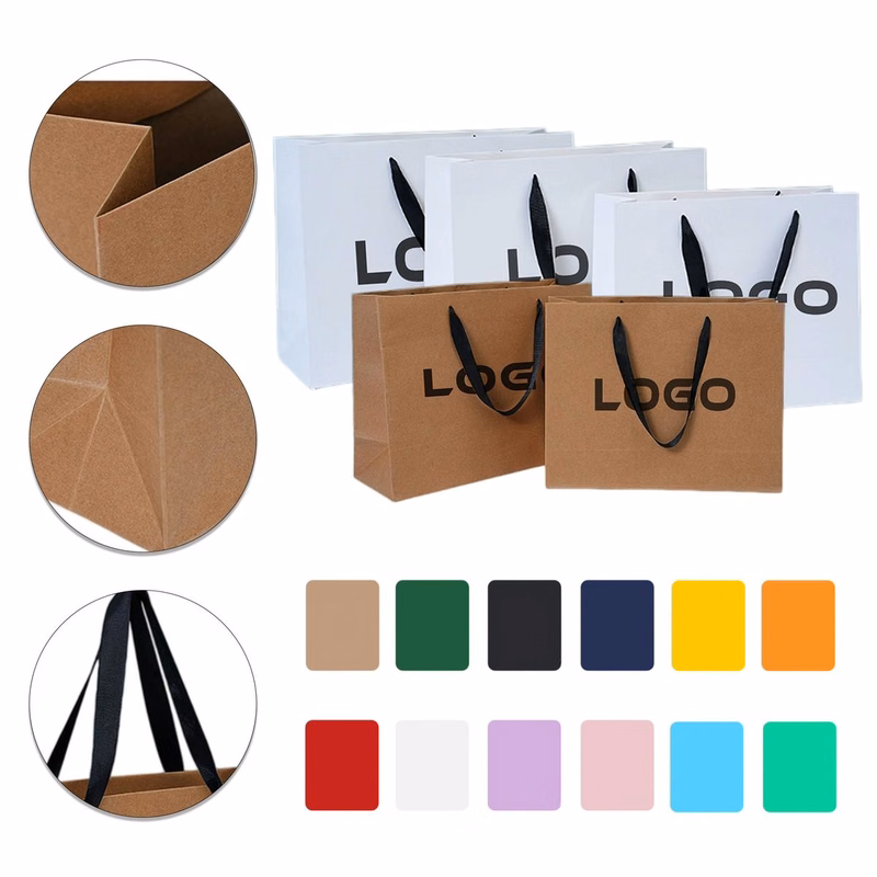 Custom Printed Paper Tote Bags With Logo