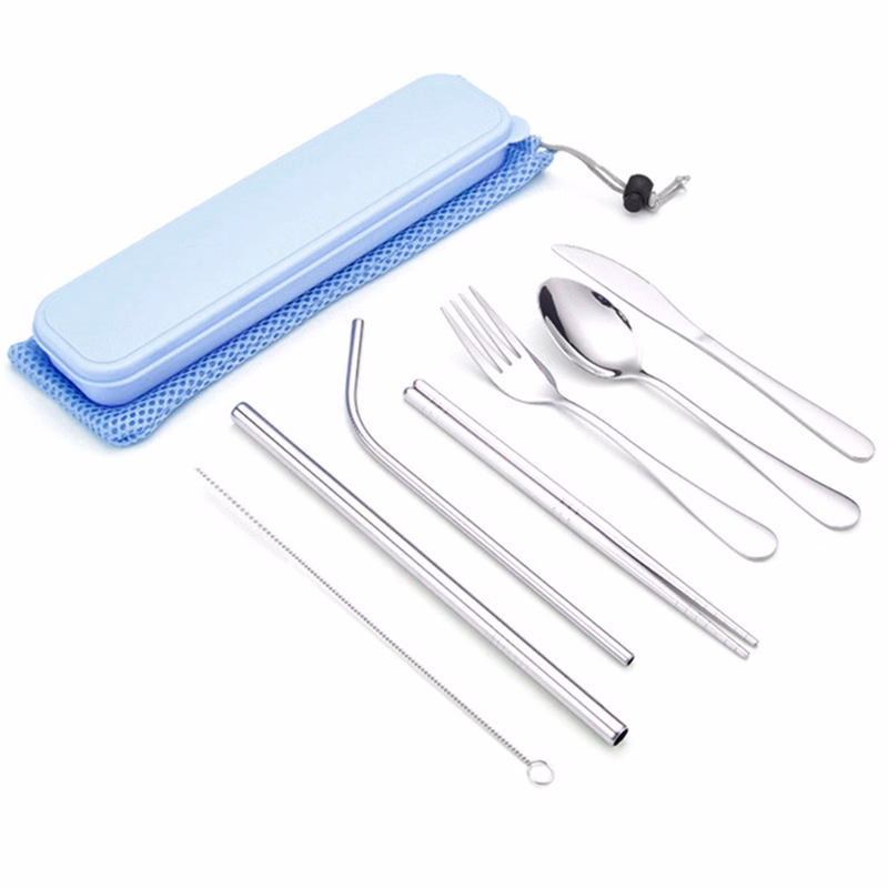 Reusable Student 7 Pieces Flatware Set